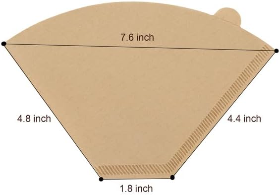 Disposable Coffee Paper Filters, 400 Pcs #4 Cone Unbleached Filter for Cuisinart, Ninja, BLACK+DECKER & other 8-14 Cup Coffee Makers