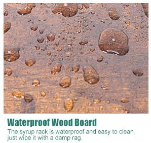 KLM Liquor Bottle Display Shelf, Coffee Syrup Rack Organizer, 3 Step Countertop Wine Rack, Mini Bar, Retro Bar Shelf Stand for Whiskey, Spirits