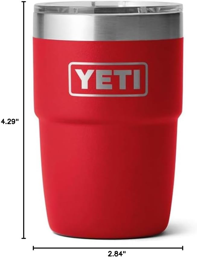 YETI Rambler 8 oz Stackable Cup, Stainless Steel, Vacuum Insulated Espresso Cup with MagSlider Lid