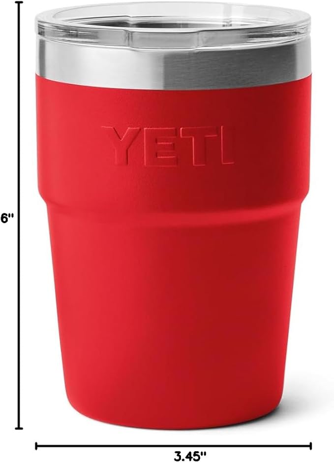 YETI Rambler 16 oz Stackable Tumbler, Vacuum Insulated, Stainless Steel with MagSlider Lid