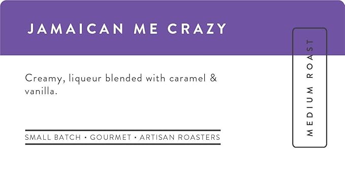 Sarasota Coffee Whole Bean Jamaican Me Crazy | Medium Roast Gourmet Flavored Coffee Beans | Low Acid, Mold Free, Specialty Grade Bulk Beans | 5lb (80 oz)