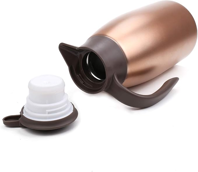 68oz Thermal Coffee Carafe, Stainless Steel Coffee Carafes for Keeping Hot, Airpot Insulated Tea Pot Dispenser for Hot Water, Tea, Hot Beverage - Keep 12 Hours Hot, 24 Hours Cold, Cold