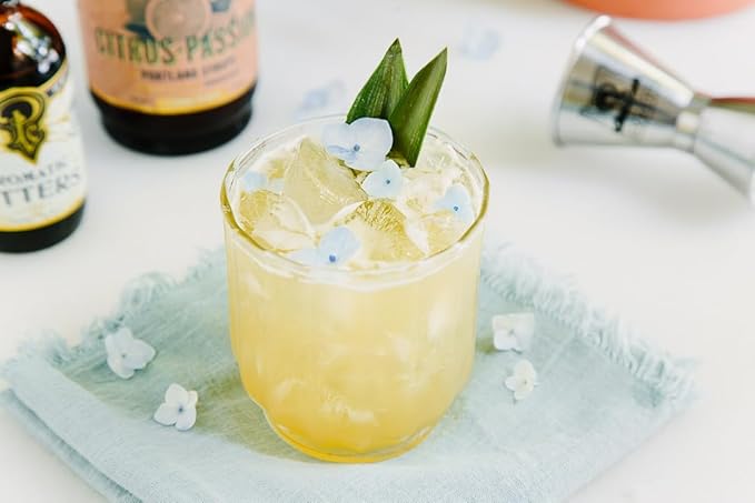 Portland Syrups Citrus-Passion Syrup - Craft Tropical Sensations for Cocktails, Mocktails, Soda, and More - 12 oz with 12 Servings (Pack of 2)