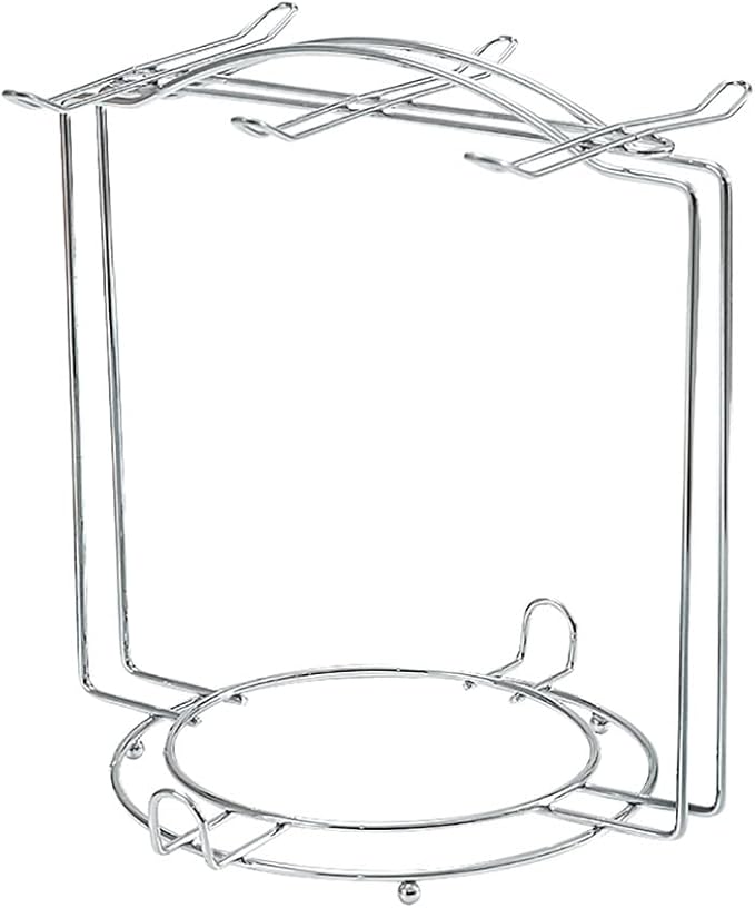 YY YEARCHY Coffee Mug Holder, Espresso Cups Holder Cup Drying Rack Cups Drainer Stand Metal Mug Tree Cups Organizer with 6 Hook Hangers for Kitchen Counter and Tea Party(7.48 * 8.27", Sliver)