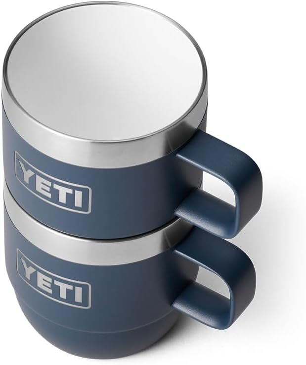 YETI Rambler 6 oz Stackable Mug, Stainless Steel, Vacuum Insulated Espresso/Coffee Mug, 2 Pack