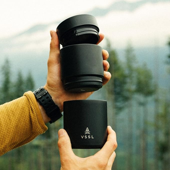 VSSL Nest Pour Over Coffee Set, Transportable and Compact Pour Over Set with 10 oz Double Walled Mug