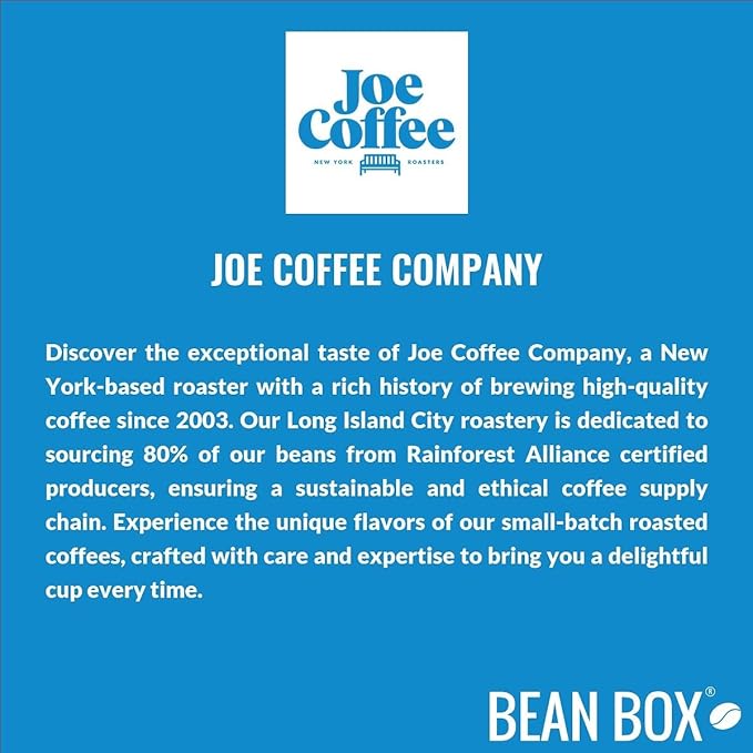 Bean Box New York Coffee Sampler, 2-Pack - Roasted by Joe Company, Gourmet Arabica Coffee, Variety Pack - Whole Bean