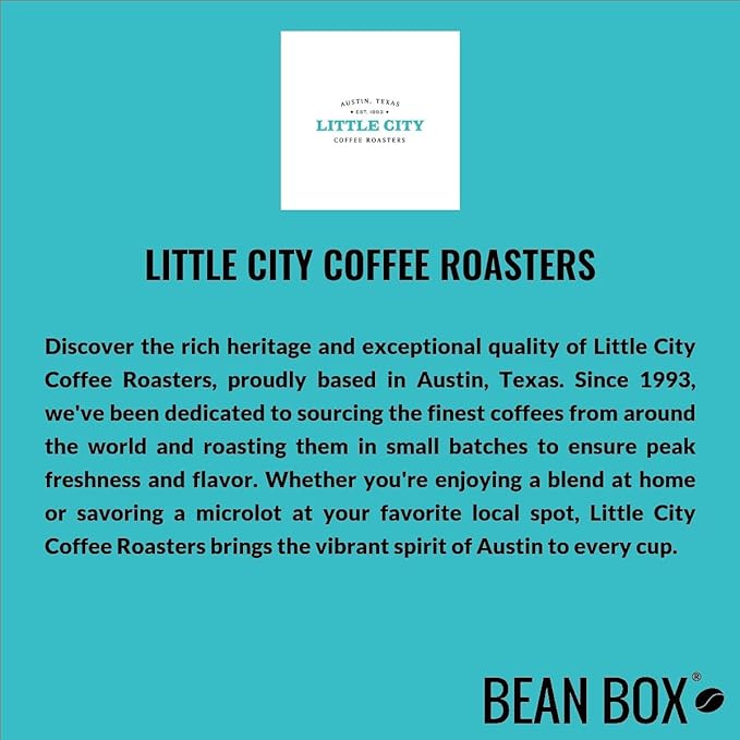 Bean Box Austin Coffee Sampler, 2-Pack - Roasted by Little City Roasters, Gourmet Arabica Coffee, Variety Pack - Whole Bean