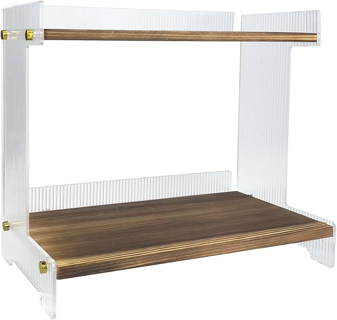 Coffee Bar Organizer,2 Tier Coffee Station, Home Storage Cups for Kitchen Countertop, Holds Cups, Coffee Beans, Placing Mugs