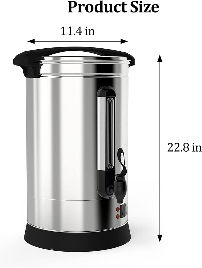 Coffee Urn 120 Cup, Stainless Steel Commercial Coffee Maker 18L/4.8 Gal Electric Hot Beverage Dispenser Large Hot Water Dispenser Coffee Dispenser Hot Water Urn For Business, Catering, Party