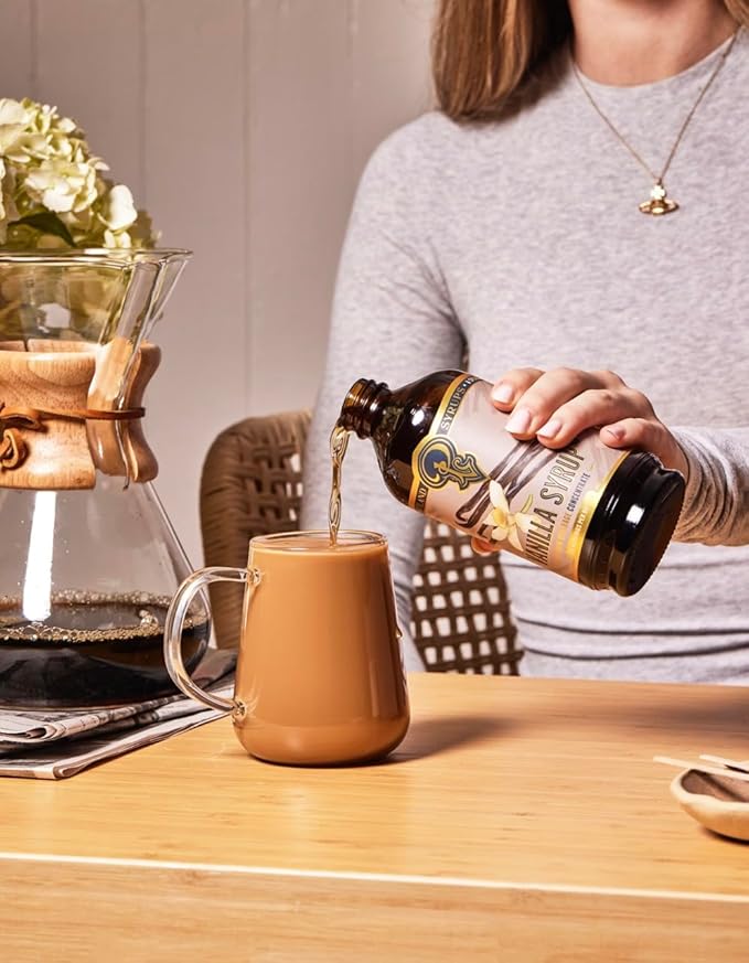 Portland Syrups Pumpkin Spice Syrup - Organic Pumpkin & Ginger Coffee Syrup for Lattes, Mocktails, & Baking - Rich Flavor - Organic Cane Sugar - Natural Ingredients - 12 oz Bottle, 12 Servings