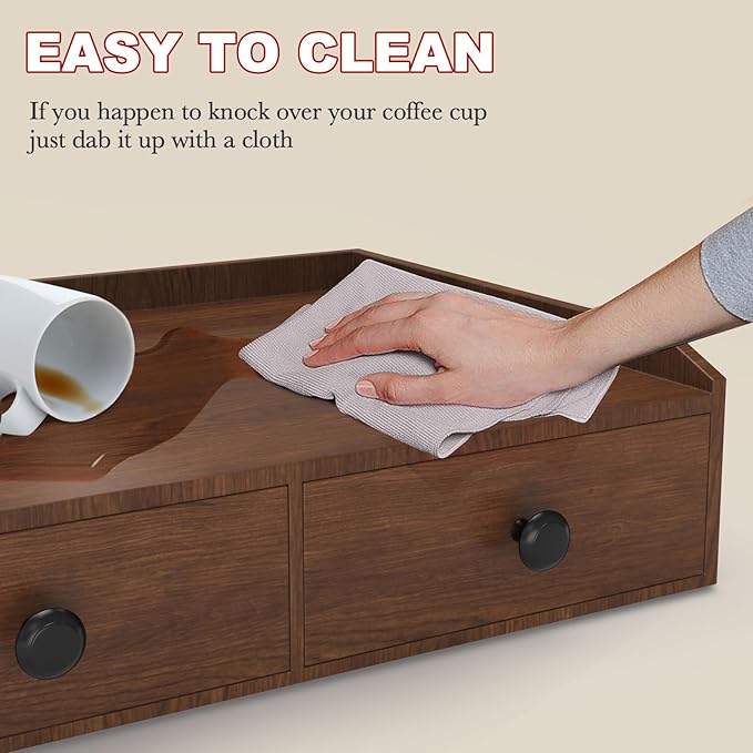 Wooden Coffee Pod Holder & Organizer - Coffee Station Organizer for Counter, Coffee Pods and Tea Organizer Holder Compatible with Keurig Pod & K-Cup | 30 Pod Capacity