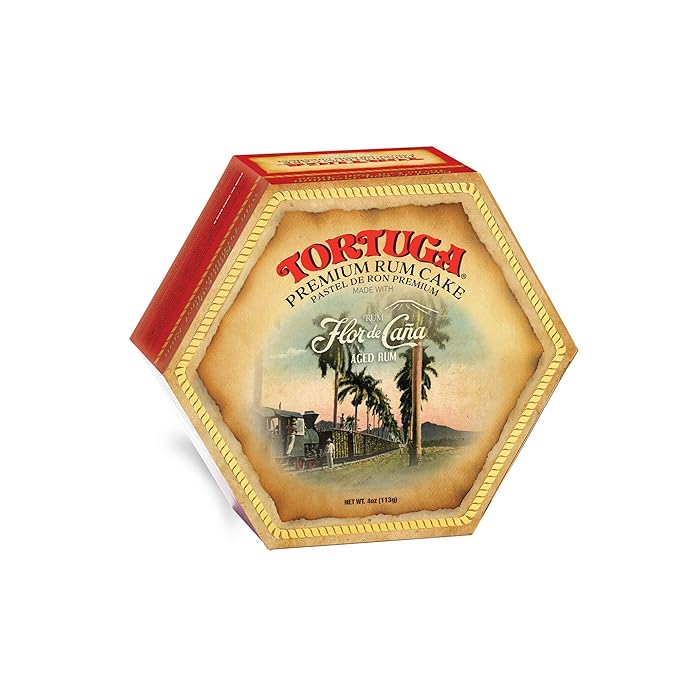 TORTUGA Caribbean Flor de Cana Rum Cake - 4 oz Caribbean Rum Cake - 2 Pack - The Perfect Premium Gourmet Gift for Stocking Stuffers, Gift Baskets, and Christmas Gifts - Great Snack Cakes for Delivery