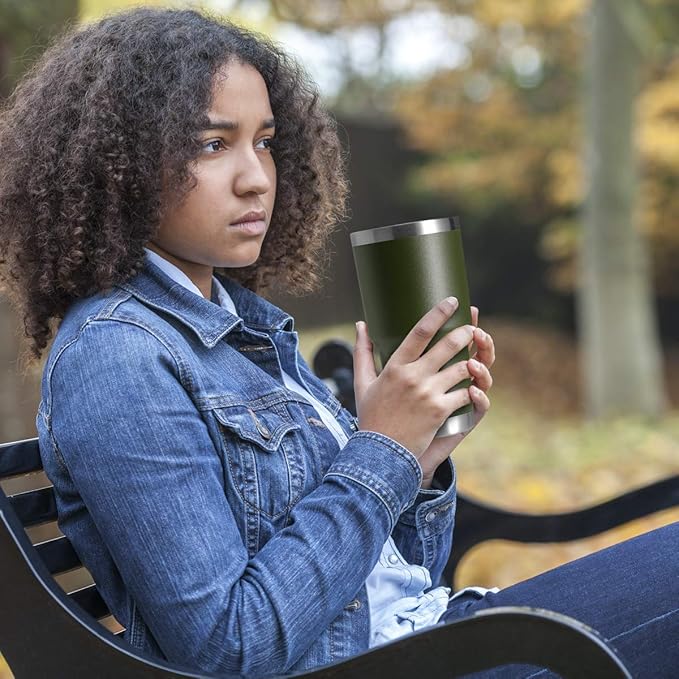 HASLE OUTFITTERS 30oz Stainless Steel Tumbler, Double Wall Vacuum Insulated Travel Mug Tumbler, Durable Insulated Coffee Mug, Gift Box Set (Amey Green, 4)