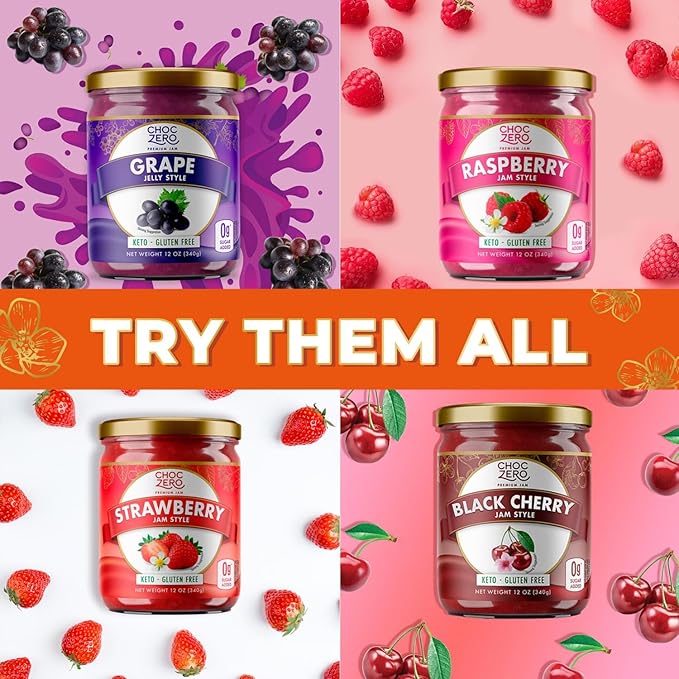 ChocZero Sugar Free Orange Marmalade - Sweet Keto Jam Spread with Oranges - No Added Sugars (1 Jar, 12oz)