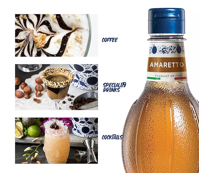 Fabbri Flavoring Syrup, Amaretto, Made in Italy, 33.8 Ounce (1 Liter)