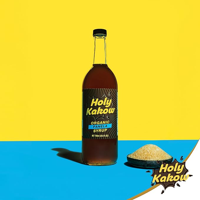 Holy Kakow Cafe Organic Panela Syrup - Panela Syrup, Coffee Syrup, Organic Syrup for Coffee, Panela Syrup for Coffee, Add to Latte, Cocktail and Shake, Real Food Ingredients, Specific Flavor - 750ml
