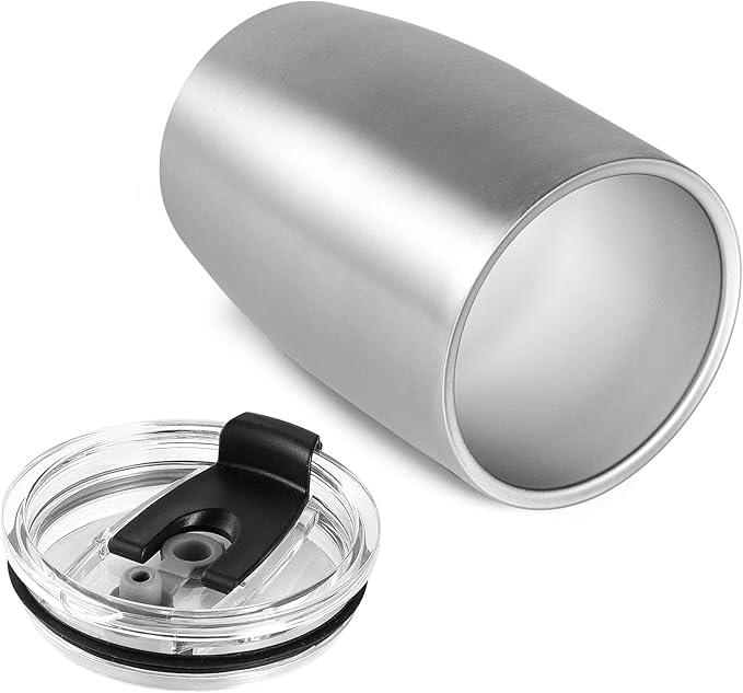 VEGOND Stainless Steel 12 oz Tumblers bulk Vacuum Insulated Double Wall Travel Tumbler with Lid and Straw Reusable Tumbler,Stainless 12 pack