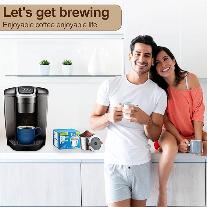 RETHONE Reusable K Cups and Coffee Pods for Keurig 1.0 & 2.0 Coffee Maker Stainless Steel Coffee Filter(2 pack)