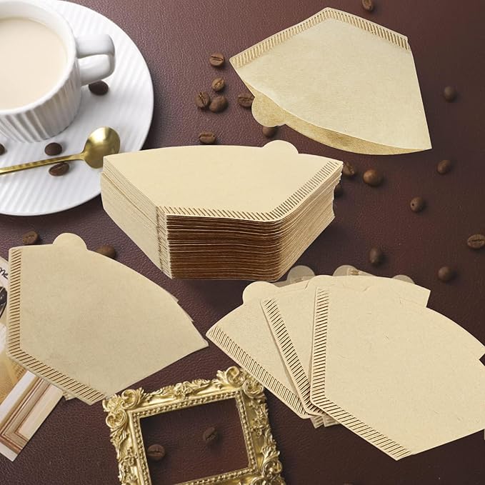 200 Count Cone Coffee Filter, #1 Natural Unbleached Cone Coffee Filter Paper fit for Drip Coffee Dripper Coffee Maker (1-2 Cup)