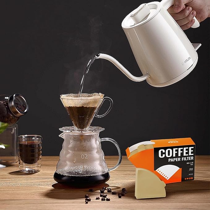 Cone Coffee Filter Papers, V02 Size, 100-Count Pack for Pour Over Coffee Makers (V02)