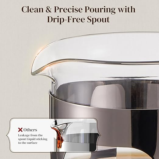 Veken French Press Coffee Maker 21oz 0.6 L, Heat Resistant Thickened Borosilicate Glass,Stainless Steel Brewer,Single Serve Small Pot, Cold Brew Cafetera Teapot for Kitchen Travel Camping, Dark Pewter