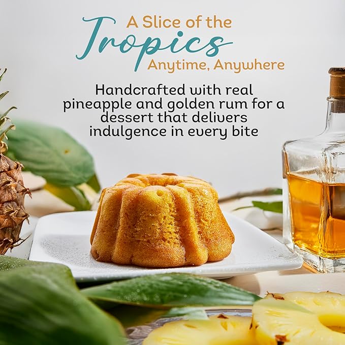 TORTUGA Caribbean Pineapple Rum Cake - 32 oz Rum Cake - The Perfect Premium Gourmet Gift for Gift Baskets, Parties, Holidays, and Birthdays - Great Cakes for Delivery