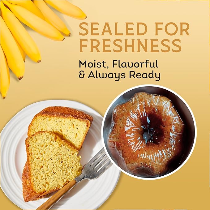 TORTUGA Caribbean Banana Rum Cake - 16 oz Rum Cake - The Perfect Premium Gourmet Gift for Gift Baskets, Parties, Holidays, and Birthdays - Great Cakes for Delivery