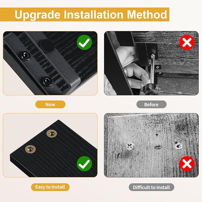 Giikin Wooden Display Stand Riser - Set of 2, 3 Tier Organizer Stand for Perfume, Cupcakes, Home & Shop, Black