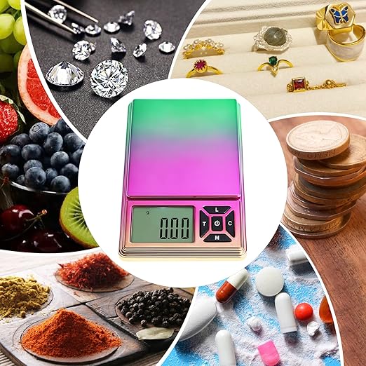 Digital Pocket Scale 300g/0.01g Accuracy,Small Jewellery Coin Powder Scale Digital Gram and Oz with 50g Cal Weights,Digital Gram Scale