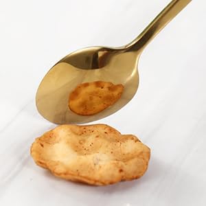 8.4-Inch Hammered Golden Ice Tea Spoons - Long Handle for Coffee, Ice Cream, Cocktail Stirring - Stainless Steel Set of 8