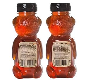Pack of Two 12 oz. Honey Bears Raw, Unfiltered, Unpasteurized Texas Honey by Desert Creek Honey Non-GMO, Kosher