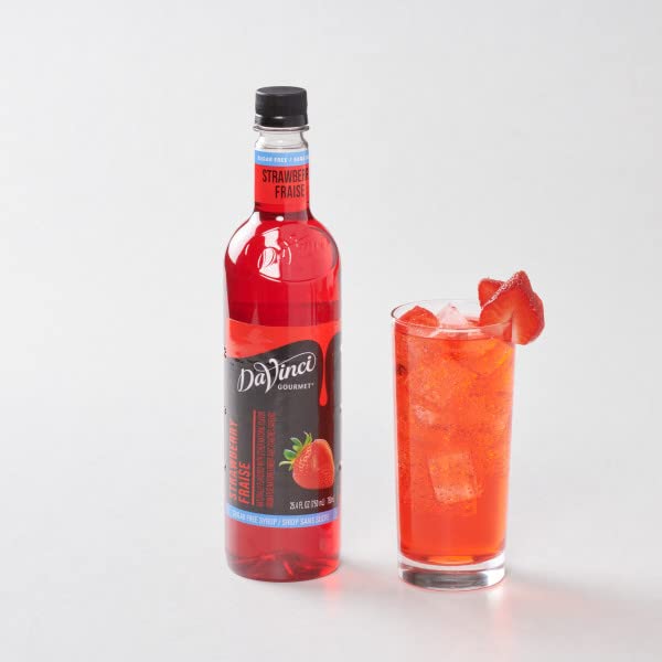 DaVinci Gourmet Sugar-Free Strawberry Syrup, 25.4 Ounce (Pack of 4)