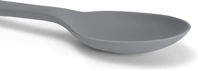 Misen Silicone Mixing Spoon - Professional-Grade, Dishwasher Safe - No Scratch Nonstick-Safe Kitchen Tool for Stirring, Scraping, and Serving - Stong, Durable, Heat Resistant - Gray