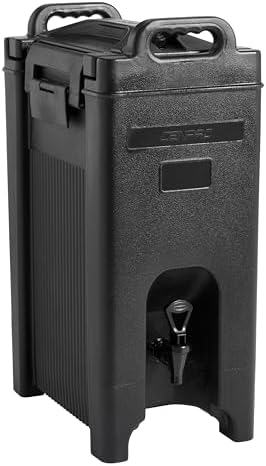 Commercial Beverage Dispenser 5-Gallon Insulated Hot and Cold Beverage Dispenser/Server, NSF, Black (29A-001)