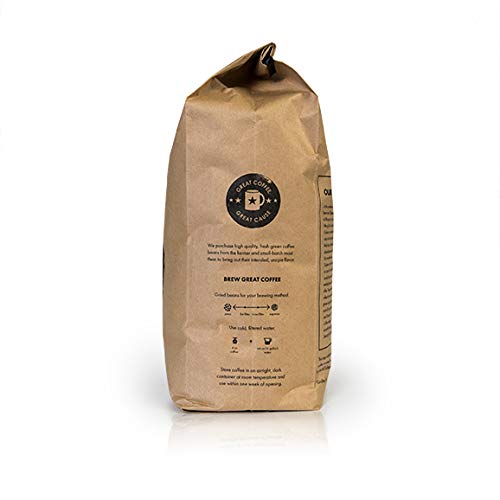 5lb Fair Trade Organic Certified Peruvian Ground Fresh Roasted Specialty Medium Roast 100% Arabica Coffee, 80oz, 5 Pounds, Bulk