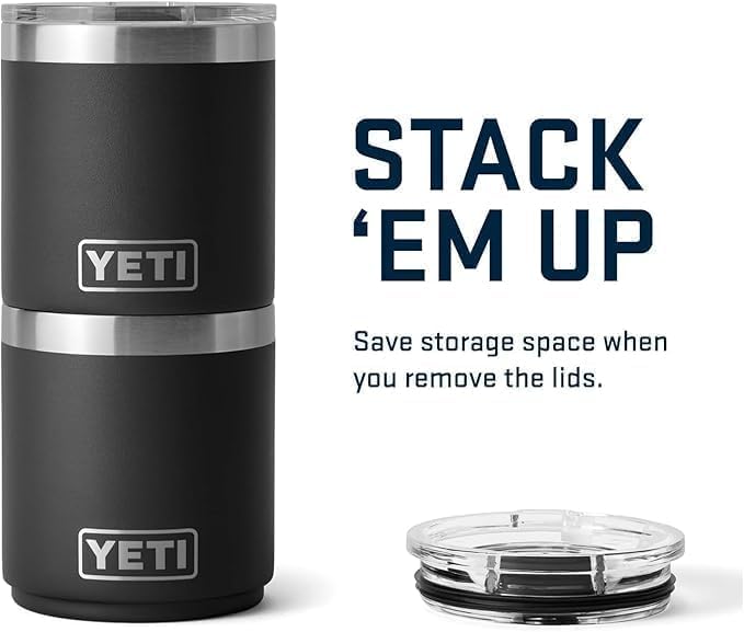 YETI Rambler 10 oz Stackable Lowball 2.0, Vacuum Insulated, Stainless Steel with MagSlider Lid, Cherry Blossom