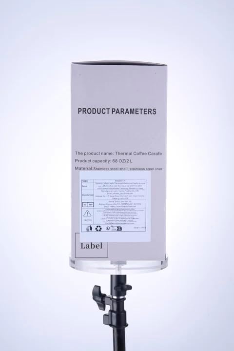 PARACITY 68oz Thermal Coffee Carafe Stainless Steel, Coffee Carafes for Keeping Hot, Double Walled Vacuum Insulated Coffee Urn for Coffee & Tea, Home & Office(Black)