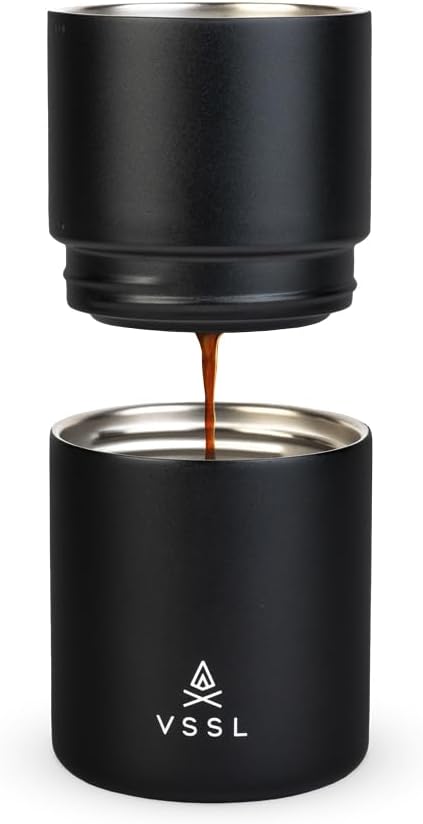 VSSL Nest Pour Over Coffee Set, Transportable and Compact Pour Over Set with 10 oz Double Walled Mug