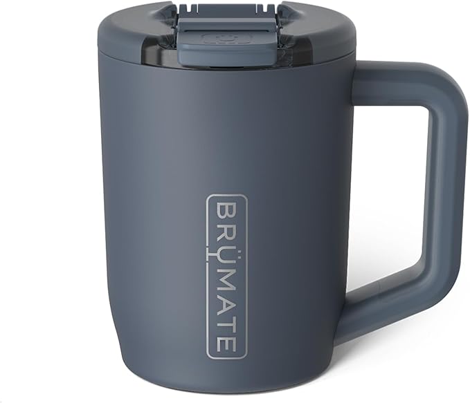 BrüMate Müv - 15oz 100% Leak Proof Insulated Coffee Mug with Handle & Lid - Stainless Steel Coffee Travel Mug - Double Walled Coffee Cup (Nightfall Blue)