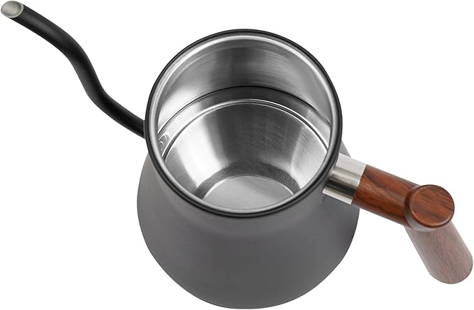 Electric Gooseneck Kettle Temperature Control Stainless Steel Water Kettle For Pour-Over Coffee & Tea Brewing, Quick Heating, Insulation Timer, 1200w 0.9l Black