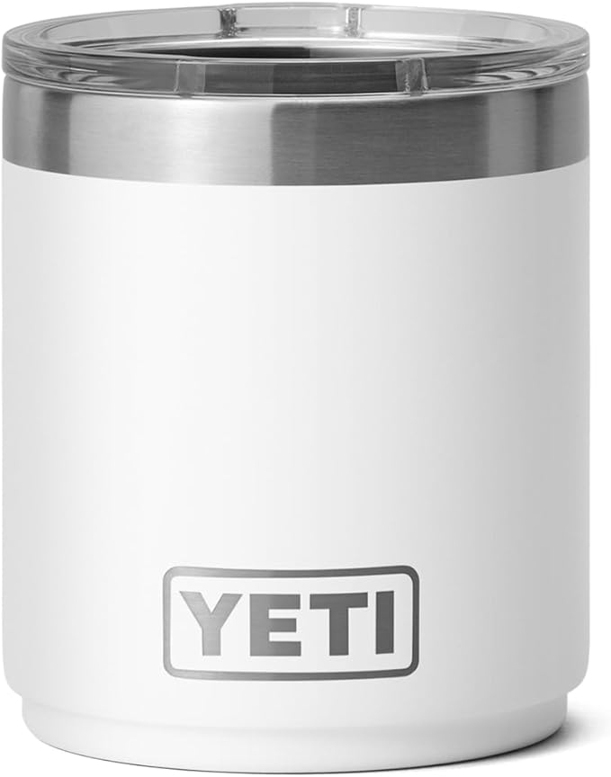 YETI Rambler 10 oz Stackable Lowball 2.0, Vacuum Insulated, Stainless Steel with MagSlider Lid, White