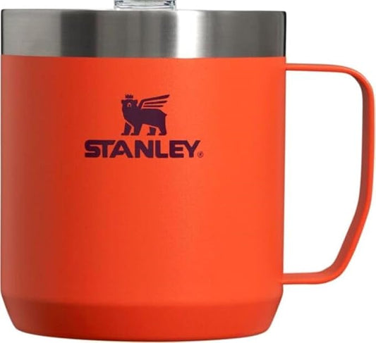 Stanley Stay-Hot Camp Mug 12 oz & 24 oz | Press Fit Drink Through Lid | Cup for Coffee, Tea and Drinks | Insulated Stainless Steel Coffee Mug | BPA-Free
