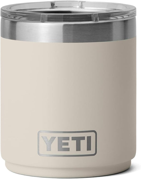 YETI Rambler 10 oz Stackable Lowball 2.0, Vacuum Insulated, Stainless Steel with MagSlider Lid, Cape Taupe