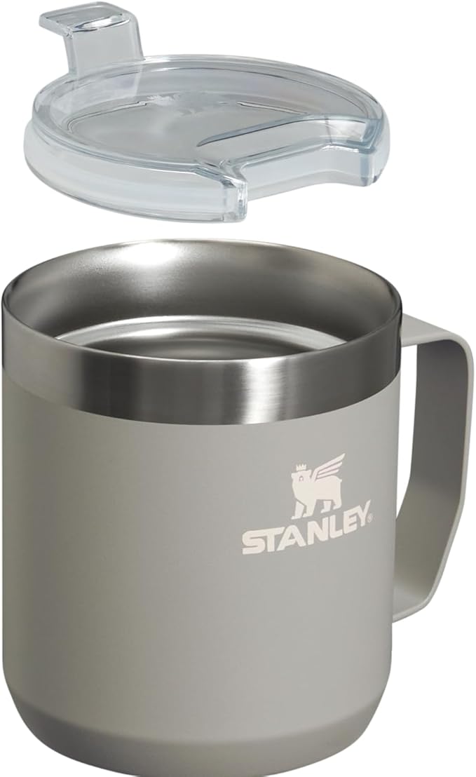 Stanley Stay-Hot Camp Mug 12 oz & 24 oz | Press Fit Drink Through Lid | Cup for Coffee, Tea and Drinks | Insulated Stainless Steel Coffee Mug | BPA-Free