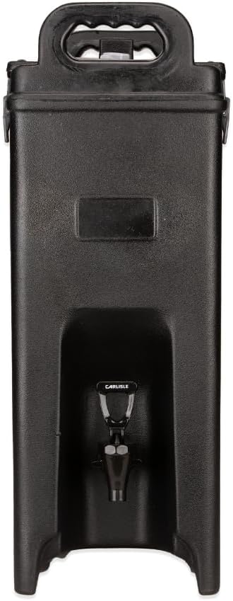 Carlisle FoodService Products Cateraide Insulated Beverage Dispenser with Handles for Catering, Events, Kitchens, And Restaurants, Plastic, 5 Gallons, Black