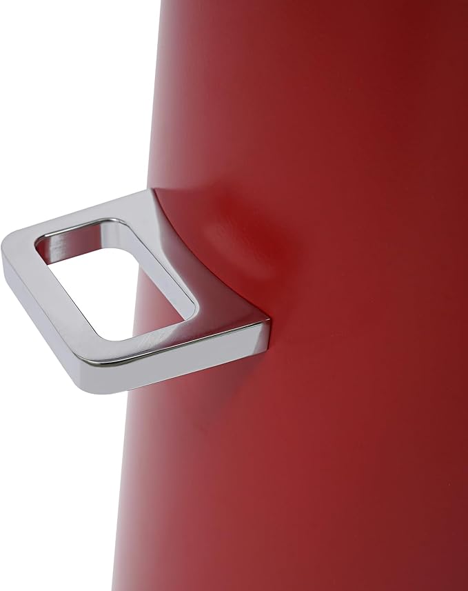 Stainless Steel Beverage Dispensers, Drink Dispenser with Fuel Holder & Base & Stainless Steel Faucet 3.4Gal Hot Beverage Dispenser, Commercial Coffee Urn for Hotels, Canteens（Silver, Red）