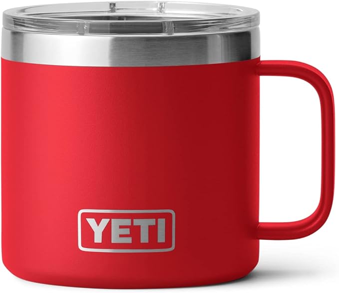 YETI Rambler 14 oz Mug, Vacuum Insulated, Stainless Steel with MagSlider Lid, Stainless