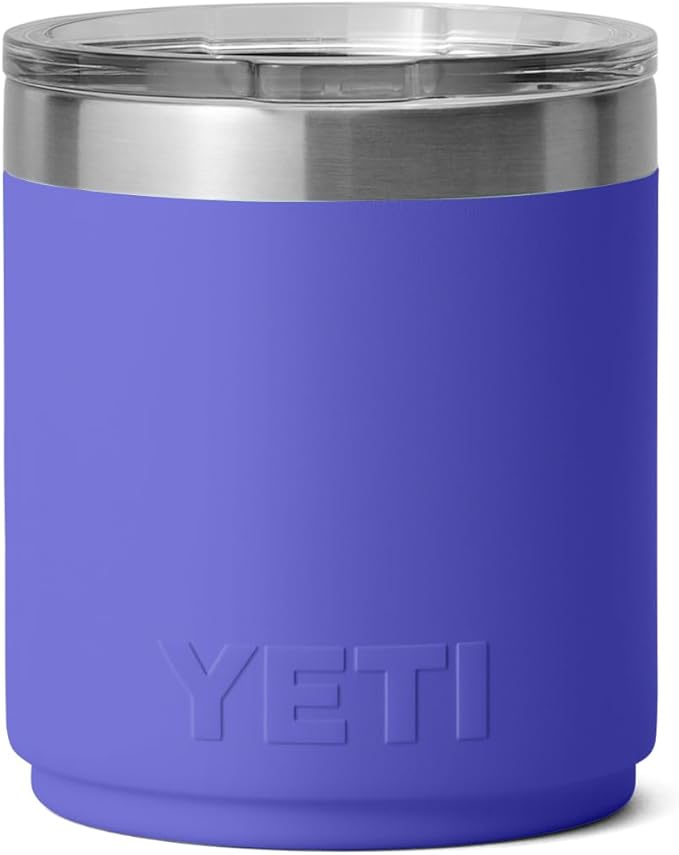 YETI Rambler 10 oz Stackable Lowball 2.0, Vacuum Insulated, Stainless Steel with MagSlider Lid, Ultramarine Violet