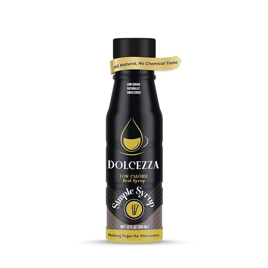 Dolcezza Allulose Simple Syrup, All Natural Low Sugar Sweetener for Coffee, Baking, and Drinks. Keto Friendly Monkfruit Blend. No Stevia or Artificial Sweeteners. No Aftertaste. 12 fl oz